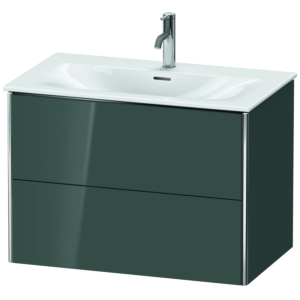 Duravit XSquare Waschtisch-Unterschrank XS432403838 81x56x47,8cm, Dolomiti Grey hochglanz, 2 Schubkästen