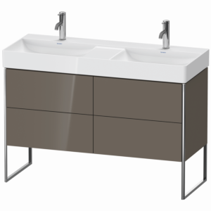 Duravit XSquare Waschtisch-Unterschrank XS445608989 118,4x73,1x46cm, 4 Auszüge, Flannel Grey hochglanz