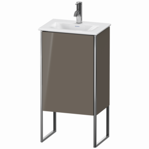 Duravit XSquare Waschtisch-Unterschrank XS4520L8989 43x84x30,8cm, Anschlag links, Flannel Grey hochglanz, 1 Tür