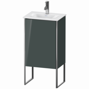 Duravit XSquare Waschtisch-Unterschrank XS4520R3838 43x84x30,8cm, Anschlag rechts, Dolomiti Grey hochglanz, 1 Tür