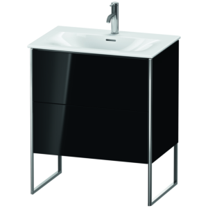 Duravit XSquare Duravit XS452304040 71x84x47.8cm, noir brillant, 2 coulissants