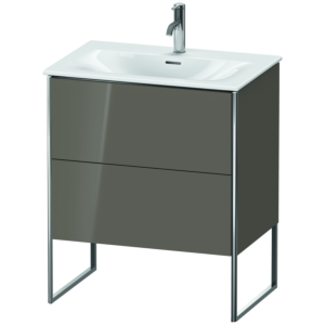 Duravit XSquare Waschtisch-Unterschrank XS452308989 71x84x47,8cm, Flannel Grey hochglanz, 2 Auszüge