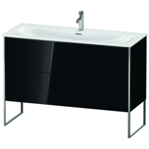 Duravit XSquare Duravit XS452604040 121x84x47.8cm, noir brillant, 2 coulissants
