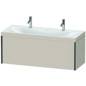 Duravit XViu Waschtisch-Unterschrank XV4613OB291C 120x48cm, 1 Auszug, schwarz matt, Rahmen C, taupe matt
