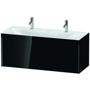 Duravit XViu vanity unit XV4613OB240C 120x48cm, 2000 pull-out, black matt, Rahmen C, black high gloss