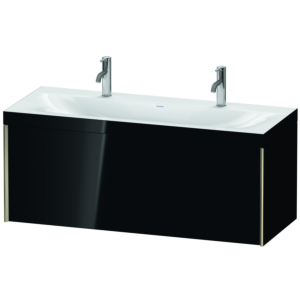 Duravit XViu Waschtisch-Unterschrank XV4613OB140C 120x48cm, 1 Auszug, champagner matt, Rahmen C, schwarz hochglanz