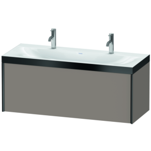 Duravit XViu Waschtisch-Unterschrank XV4613OB243P 120x48cm, 1 Auszug, schwarz matt, Rahmen P, basalt matt