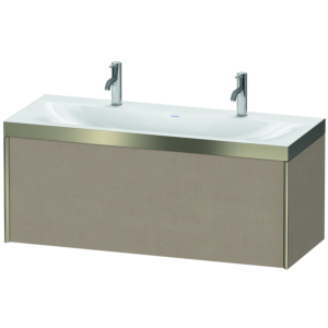 Duravit XViu Waschtisch-Unterschrank XV4613OB175P 120x48cm, 1 Auszug, champagner matt, Rahmen P, leinen