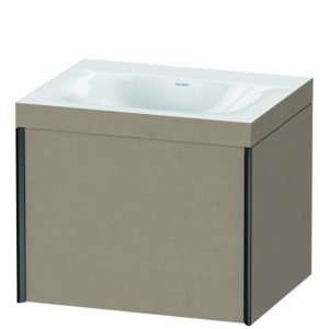 XViu Duravit vasque XV4609NB275C 60x48cm, 2000 , sans trou pour robinet, noir mat, Cadres C, lin