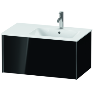 Duravit XViu Waschtisch-Unterschrank XV40260B240 81 x 40 x 48 cm, schwarz hochglanz, 1 Auszug, wandhängend, schwarz matt