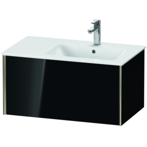 XViu Duravit vasque XV40260B140 81 x 40 x 48 cm, noir brillant, 2000 , suspendu, champagne mat