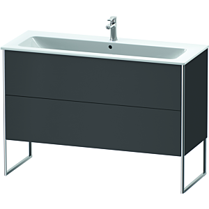 Duravit XSquare Waschtisch-Unterschrank XS444804949 121x59,2x47,8cm, 2 Auszüge, Graphit matt