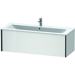 Duravit XViu vanity unit XV40280B285 121 x 40 x 48 cm, white high gloss, 2000 pull-out, wall-hung, black matt