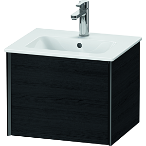 Duravit XViu Waschtisch-Unterschrank XV42150B216 51x42x40cm, 1 Auszug, wandhängend, schwarz matt, Eiche schwarz