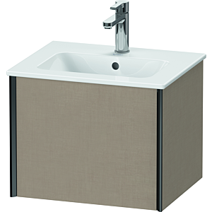 Duravit XViu Waschtisch-Unterschrank XV42150B275 51x42x40cm, 1 Auszug, wandhängend, schwarz matt, leinen