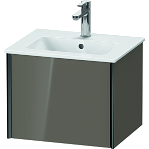 Duravit XViu Waschtisch-Unterschrank XV42150B289 51x42x40cm, 1 Auszug, wandhängend, schwarz matt, flannel grey hochglanz