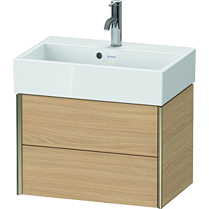 Duravit XViu vanity unit XV43160B130 58.4x38.4x39.7cm, 2 drawers, matt champagne, Eiche natur