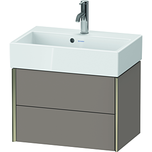Duravit XViu Waschtisch-Unterschrank XV43160B143 58,4x38,4x39,7cm, 2 Schubkästen, champagner matt, basalt matt