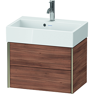 Duravit XViu Waschtisch-Unterschrank XV43160B179 58,4x38,4x39,7cm, 2 Schubkästen, champagner matt, nussbaum natur