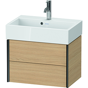 Duravit XViu Waschtisch-Unterschrank XV43160B230 58,4x38,4x39,7cm, 2 Schubkästen, schwarz matt, Eiche natur