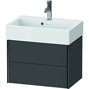 Duravit XViu Waschtisch-Unterschrank XV43160B249 58,4x38,4x39,7cm, 2 Schubkästen, schwarz matt, graphit matt