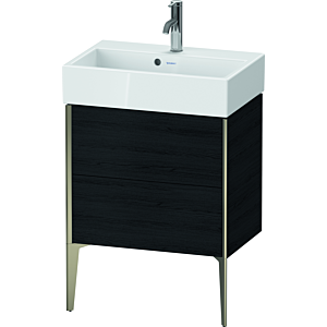 Duravit XViu Waschtisch-Unterschrank XV44580B116 58,4x38,4x49,3cm, 2 Auszüge, champagner matt, Eiche schwarz