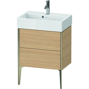 Duravit XViu meuble sous-vasque XV44580B130 58,4x38,4x49,3cm, 2 coulissants, champagne mat, Eiche natur