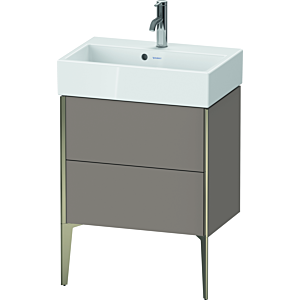 Duravit XViu Waschtisch-Unterschrank XV44580B143 58,4x38,4x49,3cm, 2 Auszüge, champagner matt, basalt matt