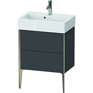 Duravit XViu Waschtisch-Unterschrank XV44580B149 58,4x38,4x49,3cm, 2 Auszüge, champagner matt, graphit matt