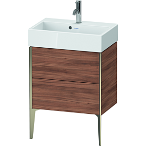Duravit XViu Waschtisch-Unterschrank XV44580B179 58,4x38,4x49,3cm, 2 Auszüge, champagner matt, nussbaum natur