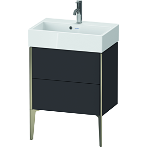 Duravit XViu Waschtisch-Unterschrank XV44580B180 58,4x38,4x49,3cm, 2 Auszüge, champagner matt, graphit supermatt