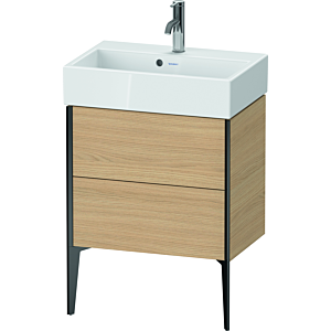 Duravit XViu vanity unit XV44580B230 58.4x38.4x49.3cm, 2 pull-outs, matt black, Eiche natur