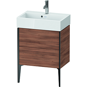 Duravit XViu vanity unit XV44580B279 58.4x38.4x49.3cm, 2 pull-outs, matt black, natural walnut