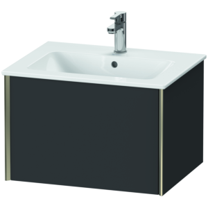 Duravit XViu vanity unit XV40250B180 61 x 40 x 48 cm, graphite super matt, 2000 pull-out, wall-hung, champagne matt
