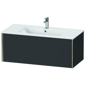 Duravit XViu vanity unit XV40270B180 101 x 40 x 48 cm, graphite super matt, 2000 pull-out, wall-hung, champagne matt