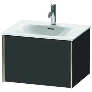 Duravit XViu Waschtisch-Unterschrank XV40320B180 61 x 39,7 x 48 cm, graphit supermatt, 1 Auszug, champagner matt