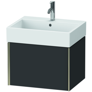 Duravit XViu vanity unit XV42340B180 58.4 x 39.7 x 45.4 cm, graphite super matt, 2000 pull-out, champagne matt
