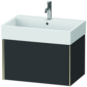 Duravit XViu vanity unit XV42350B180 68.4 x 39.7 x 45.4 cm, graphite super matt, 2000 pull-out, champagne matt