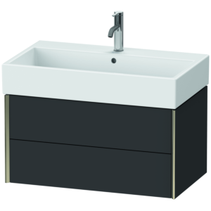 Duravit XViu vanity unit XV43360B180 78.4 x 39.7 x 45.4 cm, graphite super matt, 2 drawers, champagne matt
