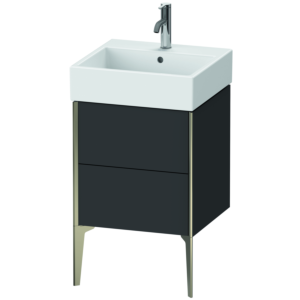 XViu Duravit vasque XV45330B180 48,4 x 49,3 x 45,4 cm, graphite super mat, 2 coulissants, champagne mat