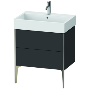 Duravit XViu vanity unit XV45350B180 68.4 x 49.3 x 45.4 cm, graphite super matt, 2 pull-outs, champagne matt