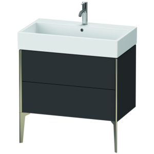 Duravit XViu Waschtisch-Unterschrank XV45360B180 78,4 x 49,3 x 45,4 cm, graphit supermatt, 2 Auszüge, champagner matt