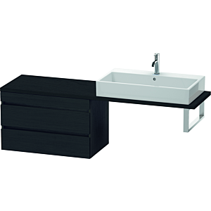 Duravit DuraStyle Waschtisch-Unterschrank DS532901616 80 x 47,8 cm, Eiche schwarz, für Konsole, 2 Schubkästen