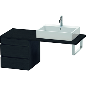 Duravit DuraStyle Waschtisch-Unterschrank DS533701616 50 x 54,8 cm, Eiche schwarz, für Konsole, 2 Schubkästen
