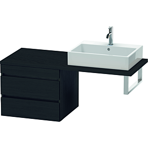 Duravit DuraStyle Waschtisch-Unterschrank DS533801616 60 x 54,8 cm, Eiche schwarz, für Konsole, 2 Schubkästen