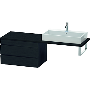 Duravit DuraStyle Waschtisch-Unterschrank DS533901616 80 x 54,8 cm, Eiche schwarz, für Konsole, 2 Schubkästen