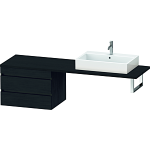 Duravit DuraStyle Waschtisch-Unterschrank DS535901616 70 x 54,8 cm, Eiche schwarz, für Konsole, 2 Schubkästen