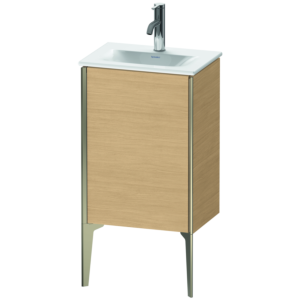 Duravit XViu Waschtisch-Unterschrank XV4068LB130 43x31x59,1cm, 1 Tür, champagner matt, links, Eiche natur
