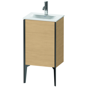 Duravit XViu vanity unit XV4068LB230 43x31x59.1cm, 2000 door, matt black, door left, Eiche natur