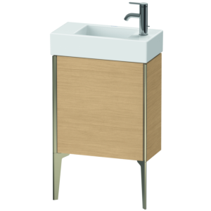 Duravit XViu Waschtisch-Unterschrank XV4532RB130 48,4 x 49,3 x 23,4 cm, rechts, Eiche natur, 1 Tür, champagner matt